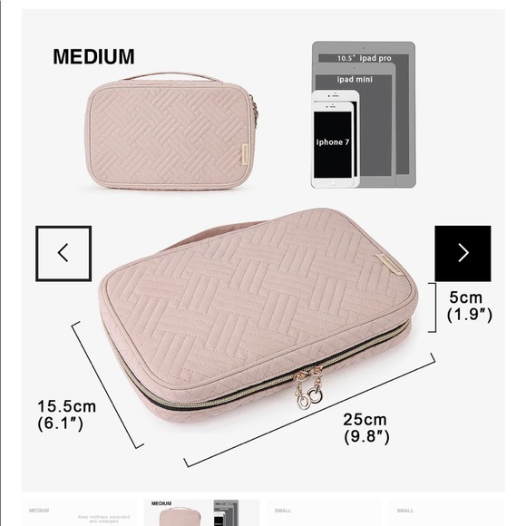 *NWOT* BAGSMART Jewelry Travel Organizer (medium, pink) - Picture 6 of 9
